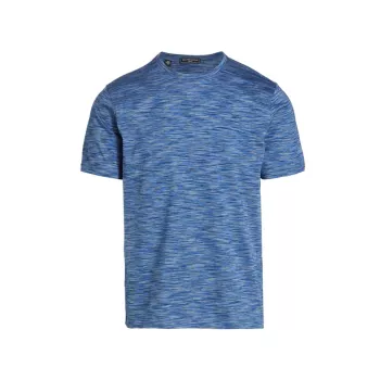 Облегающая футболка с круглым вырезом цвета Space Dye Saks Fifth Avenue