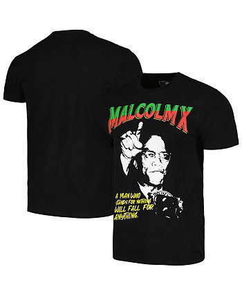 Мужская и женская черная футболка с потертостями Malcolm X Don't Sell Out Reason