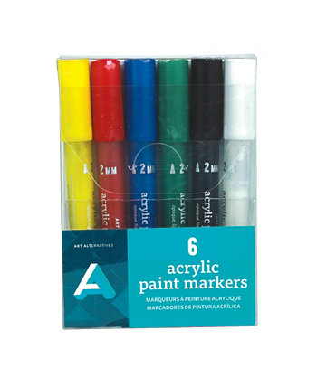 Набор маркеров для акриловых красок, 6 шт. Art Alternatives