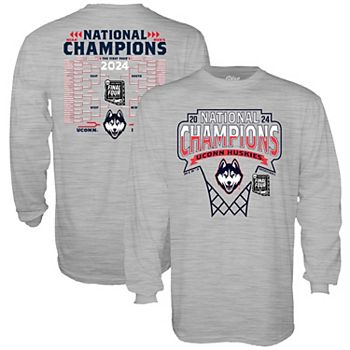 Мужская Футболка Blue 84 UConn Huskies 2024 NCAA National Champions Long Sleeve Blue 84