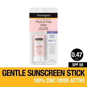 Neutrogena Pure & Free Baby Mineral Sunscreen Stick, SPF 50, 0.47 oz Neutrogena