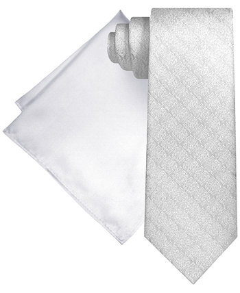 Мужской комплект из текстурированного галстука и однотонного нагрудного платка в тон Steve Harvey