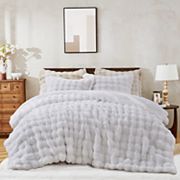 Unikome Faux Fur Plush Winter 3-piece Bedding Set  Ultra-soft And Luxurious For Cozy Comfort Unikome