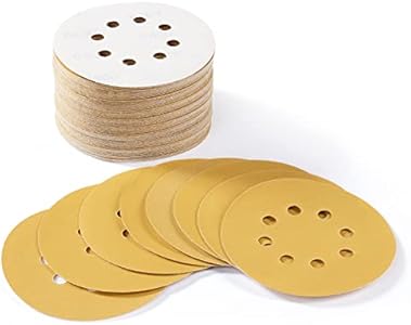 S SATC Sanding Disc 100 PCS 5 Inch Sanding Discs Hook and Loop 40 Grit 8 Hole Orbital Sander Pads for Fast and Efficient Sanding S Satc