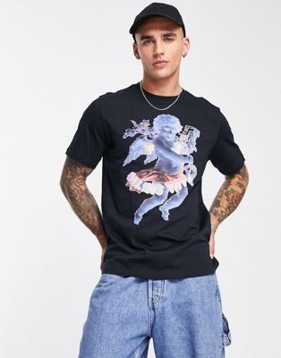 PS Paul Smith T-shirt with cherub graphics in navy PS Paul Smith