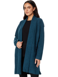 Миниатюрное пальто с высоким воротником Eileen Fisher