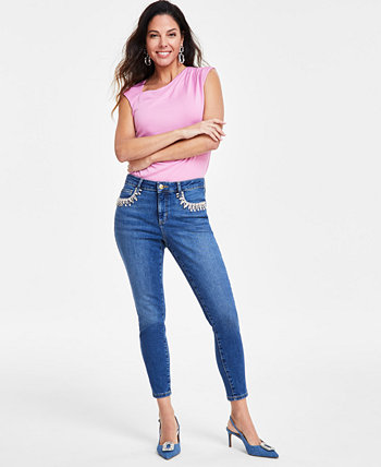 Women's Mid-Rise Embellished Skinny Jeans, Created for Macy's I.N.C. International Concepts