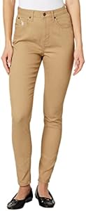 U.S. Polo Assn. USPA High-Rise Super Skinny Jeans in Khaki Khaki 1 29 U.S. Polo Assn.