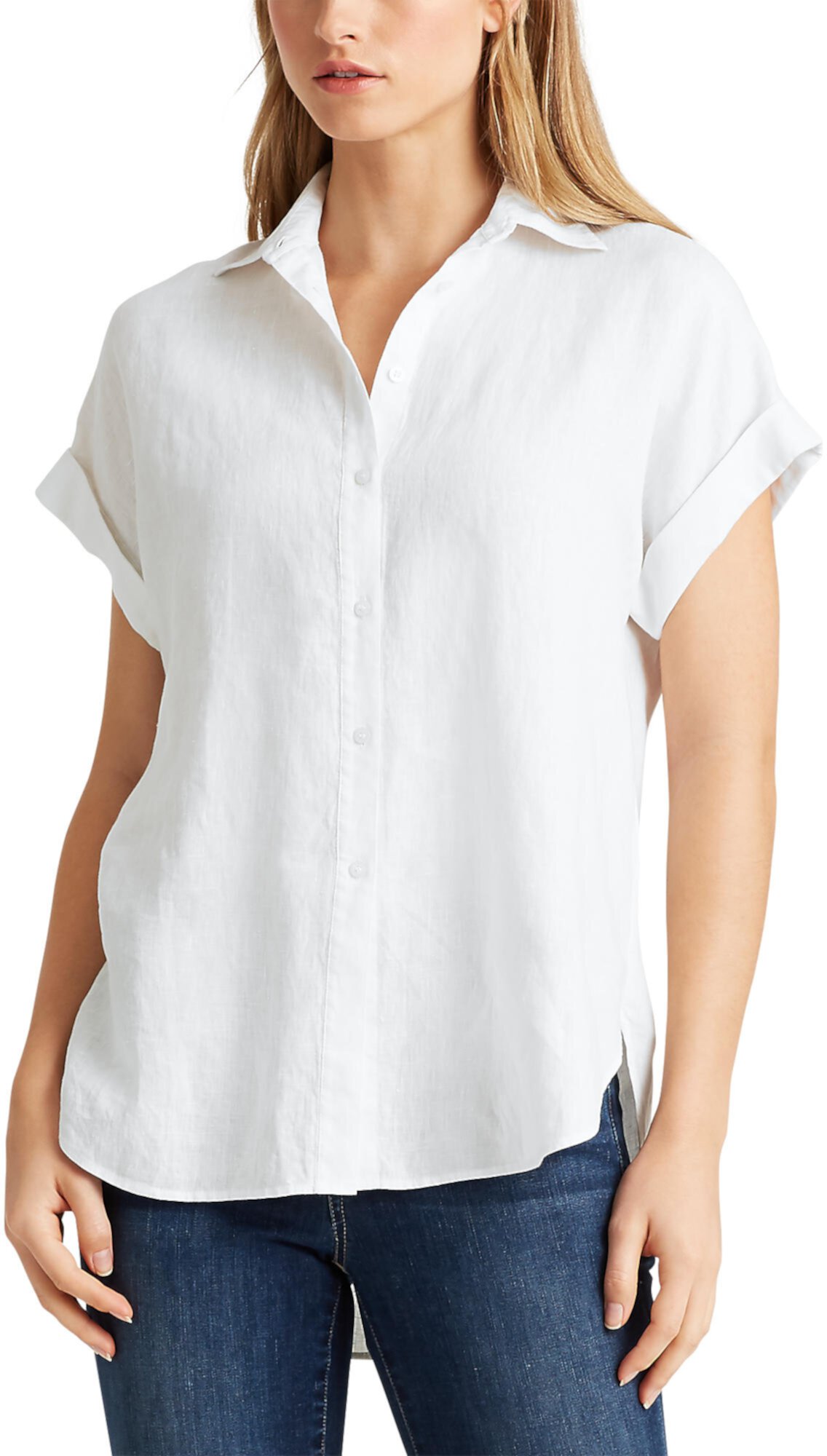 Женская Льняная Рубашка с Коротким Рукавом LAUREN Ralph Lauren LAUREN Ralph Lauren