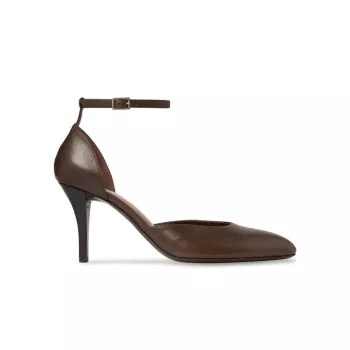 Демикожаные туфли D'Orsay с ремешком на щиколотке The Row