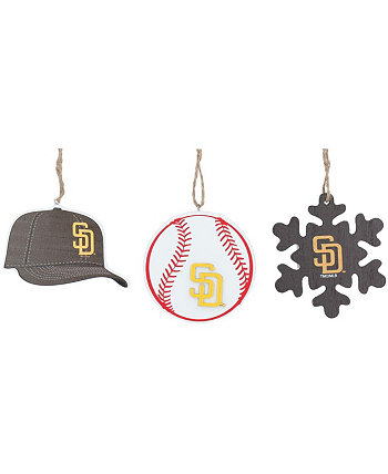 Набор из трех кепок San Diego Padres, бейсболки и украшений в виде снежинок Memory Company