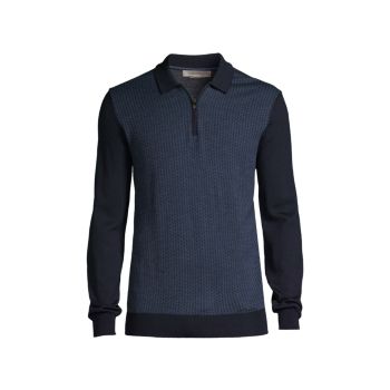 Wool Jacquard Polo Shirt Corneliani