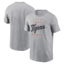 Men's Nike Heather Gray Detroit Tigers Home Team Athletic Arch T-Shirt Nitro USA