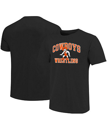 Мужская черная футболка Oklahoma State Cowboys Wrestling Image One
