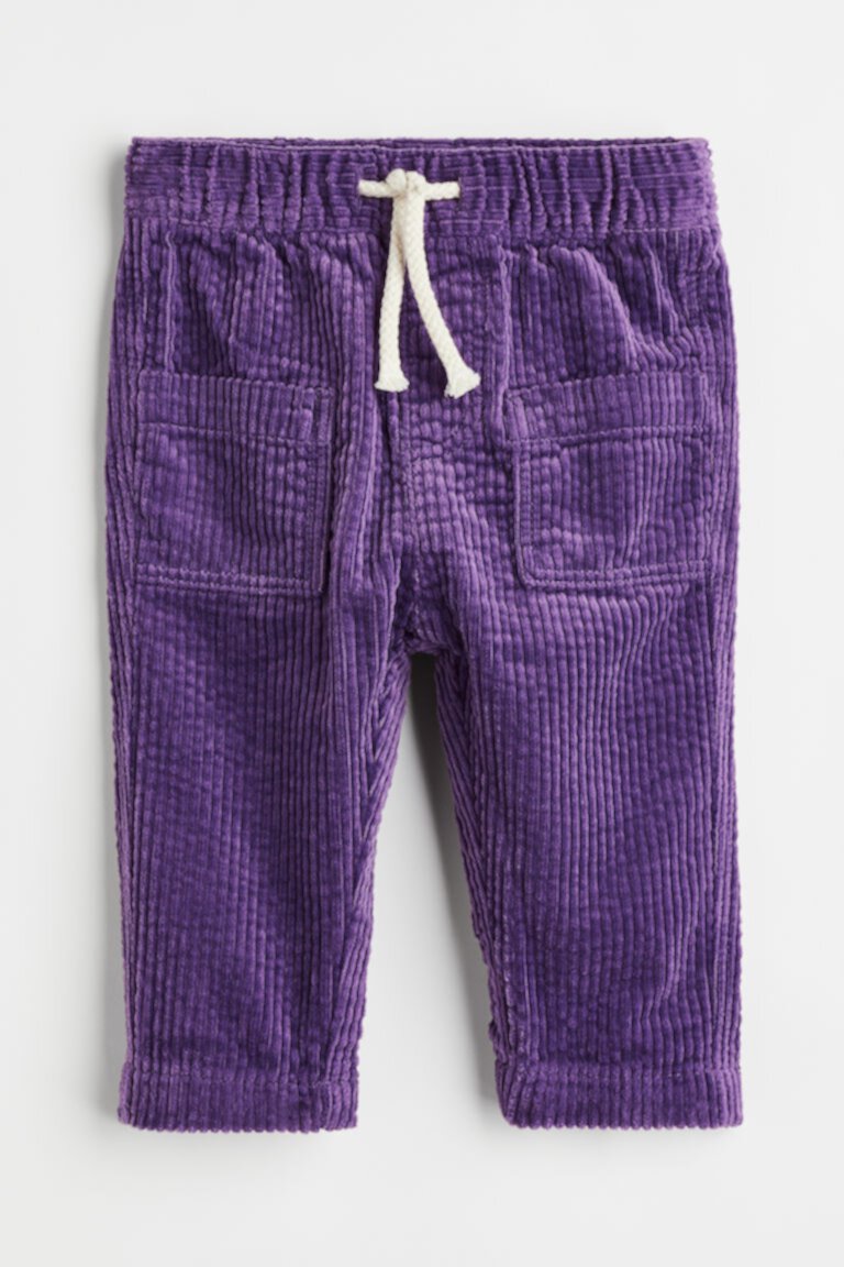 Хлопковые вельветовые брюки H&M