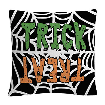 Декоративная подушка Trick Or Treat Web на Хэллоуин 16x16 дюймов от ABC BALDWIN