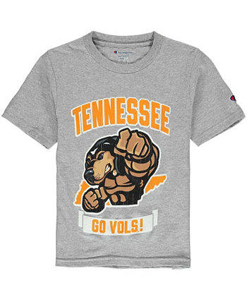 Серая футболка с сильным талисманом Tennessee Volunteers для мальчиков и девочек Big Boys and Girls Champion
