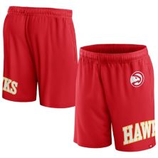 Men's Fanatics Branded Red Atlanta Hawks Free Throw Mesh Shorts Fanatics