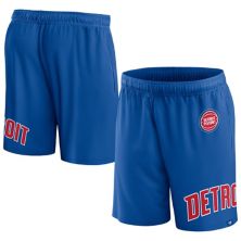 Men's Fanatics Branded Blue Detroit Pistons Free Throw Mesh Shorts Fanatics