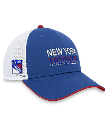 Men's Blue New York Rangers Authentic Pro Rink Trucker Adjustable Hat Fanatics