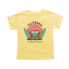 California Surfing Paradise Toddler Short Sleeve Graphic Tee The Juniper Shop