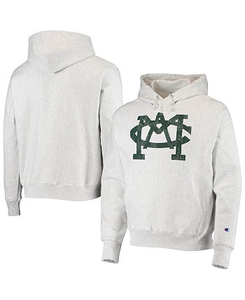 Мужской серый пуловер с капюшоном и логотипом обратного переплетения с логотипом Michigan State Spartans Team Vault Champion