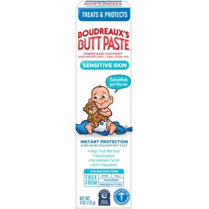 Boudreaux's Butt Paste for Sensitive Skin Diaper Rash Cream, Ointment for Baby, 4 oz Tube Visit the Boudreaux's Butt Paste Store