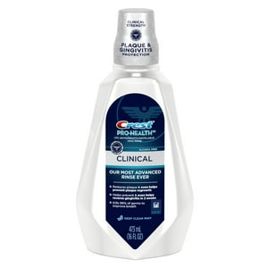 Crest Pro-Health Clinical Alcohol Free Gingivitis Protection Mouthwash, Deep Clean Mint, 16 fl oz Crest