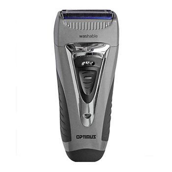 Optimus Curve Rechargeable Triple Wet/Dry Men's Shaver in Black and Silver Optimus