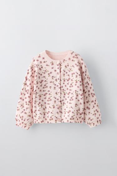 FLORAL KNIT JACKET ZARA