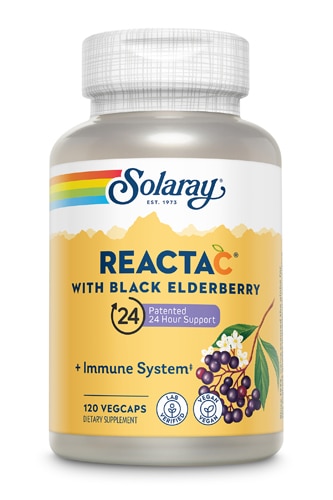 Solaray Reacta-C® с черной бузиной -- 120 растительных капсул Solaray