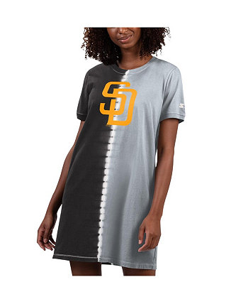 Женское черно-серое платье-кроссовки San Diego Padres Ace Tie-Dye Starter