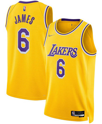 Men's LeBron James Gold-Tone Los Angeles Lakers 2021-22 Diamond Swingman Jersey - Icon Edition Nike