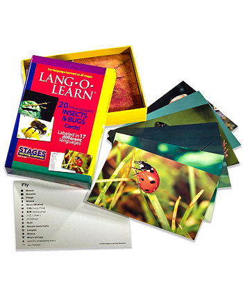 Lang-O-Learn ESL Vocabulary Cards Карты, насекомые, ошибки Stages Learning Materials