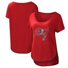 Women's G-III 4Her by Carl Banks Red Tampa Bay Buccaneers Rookie Scoop Neck T-Shirt G-III
