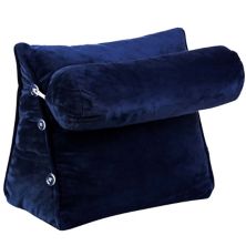 Cheer Collection Подушка для поддержки спины в форме клина и подушка для отдыха в постели для чтения, игр и просмотра - с регулируемой подушкой для шеи Cheer Collection