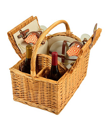 Vineyard Willow Wine, Корзина для пикника с сервизом для 2 человек Picnic At Ascot