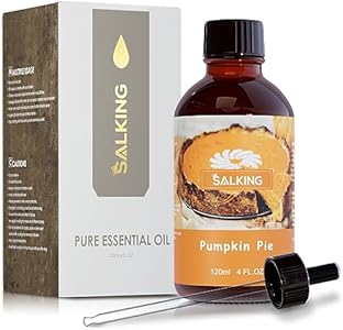 SALKING Pumpkin Pie Fragrance Oil, 120ml (4 Fl Oz) Premium Essential Oils for Diffuser, Candle Scents for Candle Making, Soap Making Supplies, Autumn Scented Diffuser Oil, Halloween Thanksgiving Gift Salking