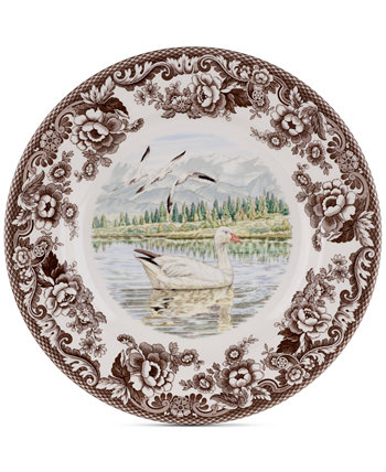 Обеденная тарелка Woodland Snow Goose Spode