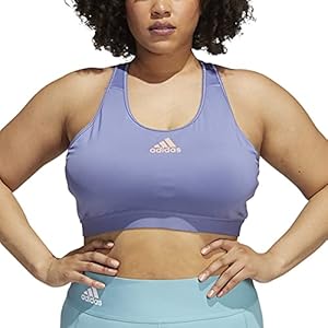 adidas Women's Medium Suppor Racer Back Don't Rest Alphaskin Padded Bra W/ Removable Pads Adidas