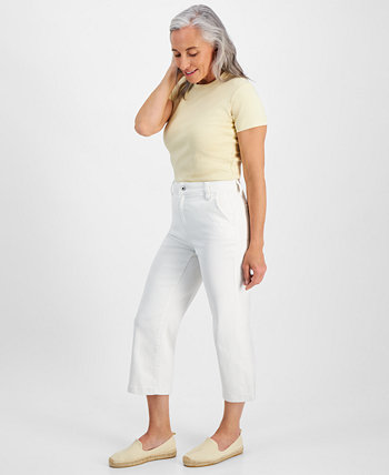 Women's High-Rise Wide-Leg Crop Jeans, Created for Macy's Style & Co