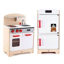 Hape Wooden Play Gourmet Kitchen w/ Oven, Stovetop, Sink + Cabinet Style Fridge Hape