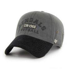 Men's '47 Charcoal Cincinnati Bengals Ridgeway Clean Up Adjustable Hat Unbranded