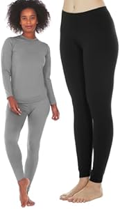 Thermajane Long Johns Set + Bottoms Size XL Grey Set Black Bottoms Thermajane