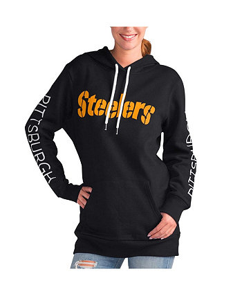Женский черный пуловер с капюшоном Pittsburgh Steelers Extra Inning G-III