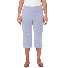 Petite Alfred Dunner Striped Clamdigger Capri Pants Alfred Dunner