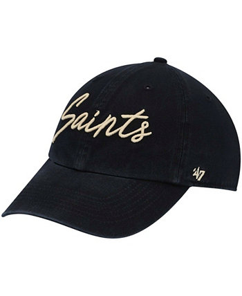 Черная женская регулируемая шляпа New Orleans Saints Vocal Clean Up '47 Brand