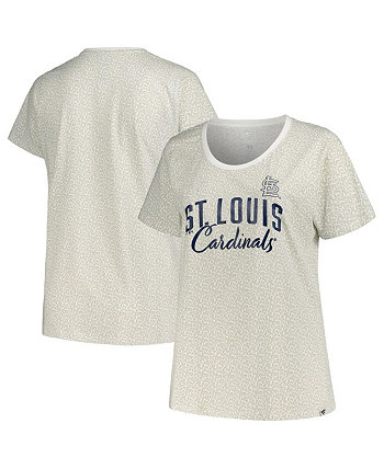Женская белая футболка с леопардовым принтом St. Louis Cardinals больших размеров Profile