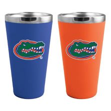 Набор из 2 цветных стаканов из нержавеющей стали Florida Gators Team Color (пинта) Unbranded
