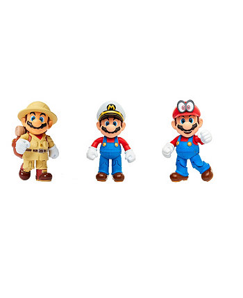 4" Mario Odyssey Figures, Pack of 3 Super Mario